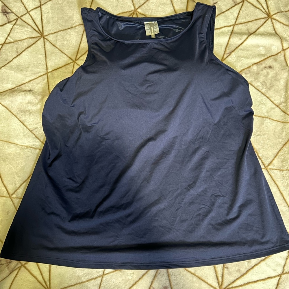 Lands' End Blue Tank Top Performance Style